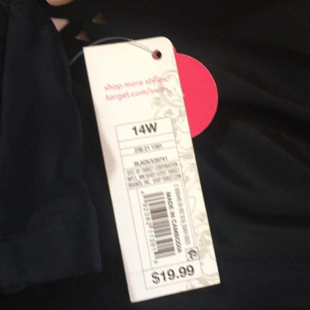 Xhilaration-black with light blush color within cutouts bikini top,lightly lined - Picture 11 of 13